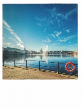 PolaCARD "HH Binnenalster" Postkarte, Größe: 14,0x10,8 cm