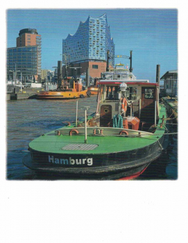 PolaCARD "HH Elphi und Boot" Postkarte, Größe: 14,0x10,8 cm