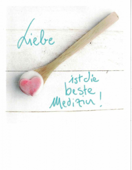 PolaCARD "Liebe Medizin" Postkarte, Größe: 14,0x10,8 cm