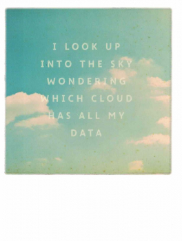 PolaCARD "My data cloud" Postkarte, Größe: 14,0x10,8 cm