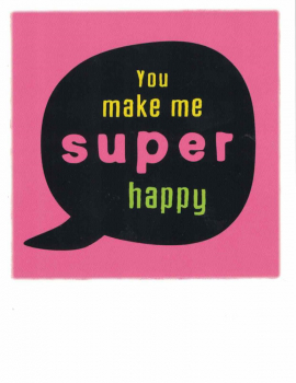 PolaCARD "Super Happy" Postkarte, Größe: 14,0x10,8 cm