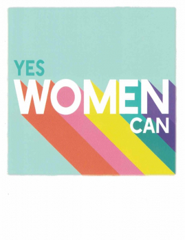 PolaCARD "Yes Woman Can" Postkarte, Größe: 14,0x10,8 cm