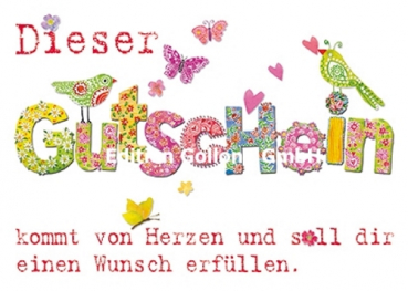 Carola Pabst „Gutschein“ Postkarte, Größe: 10,5x14,8cm