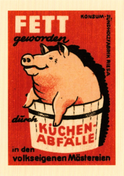 „Fett geworden...“ DDR-Werbung - Postkarte, Größe: 10,5x14,8cm