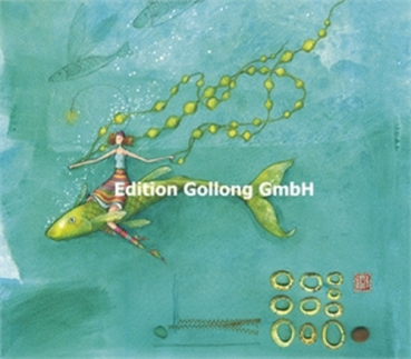 Gaëlle Boissonard "Frau reitet auf dem Fisch" Postkarte mit Umschlag, Größe: 16x14 cm