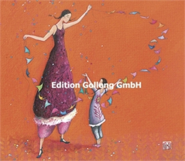 Gaëlle Boissonard "Frau und Mädchen mit Girlande" Postkarte mit Umschlag, Größe: 16x14 cm