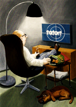 Inkognito Rolf Tiemann „Tatort“ - Postkarte, Größe: 10,5x14,8cm