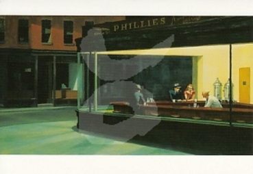 Edward Hopper "Nachtschwärmer" Postkarte, Größe: 10,5x15 cm