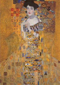 Gustav Klimt "Bildnis Adele Bloch-Bauer I (Ausschnitt)" Postkarte, Größe: 10,5x15 cm