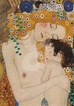 Gustav Klimt "Die drei Lebensalter (Ausschnitt)" Postkarte, Größe: 10,5x15 cm