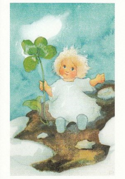 Mili Weber "Glücksklee" Postkarte, Größe: 10,5x15 cm