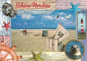"Schöne Nordsee" Postkarte, Größe: 10,5x15 cm