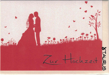 Taurus Kunstkarten „Zur Hochzeit“: Doppelkarte 12x17,2cm