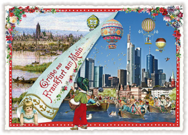 Edition Tausendschön "Frankfurt Skyline"  PK240 Größe: 10,5x15 cm
