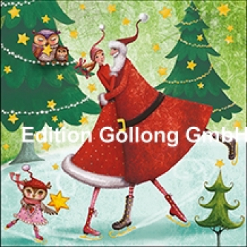 Mila Marquis „Weihnachtsmann“: Mini-Doppelkarte, Größe: 7,7x7,7cm