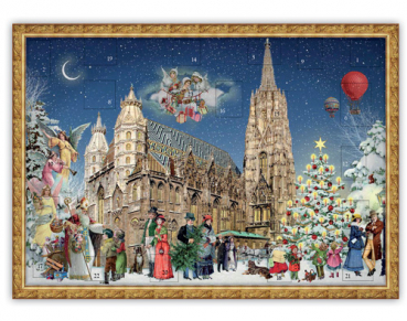 Edition Tausendschön Adventskalender A3, Stephansdom, Wien, Größe: 42x29,5cm
