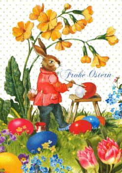 Carola Pabst „Frohe Ostern“ Postkarte, Größe: 10,5x14,8cm