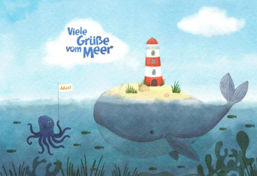 Charis Bartsch Nr. PV6606 "Viele Grüße vom Meer" Postkarte Größe: 10,5x15 cm