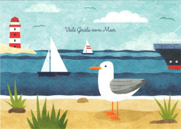 Charis Bartsch Nr. PV6774 "Viele Grüße vom Meer" Postkarte Größe: 10,5x15 cm