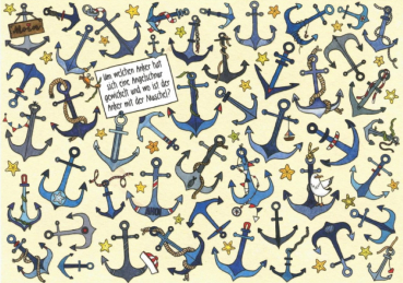 Charis Bartsch Nr. PV6778 "Wo ist der Anker...?" Postkarte Größe: 10,5x15 cm