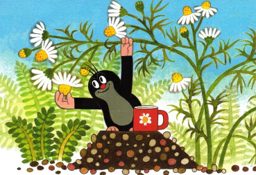 Zdeněk Miler "Maulwurf pflückt Kamille" Der kleine Maulwurf, Größe: 10,5x15 cm