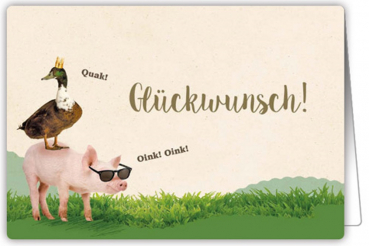 "GLÜCKWUNSCH!“: Doppelkarte 12x17,2cm