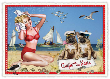 Edition Tausendschön 3D-Städte-Postkarte "Grüße von der Küste" PK815 Größe: 10,5x15 cm