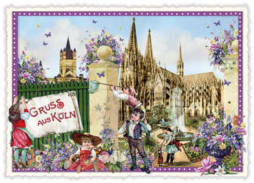 Edition Tausendschön 3D-Städte-Postkarte "Blick auf den Kölner Dom" PK804 Größe: 10,5x15 cm