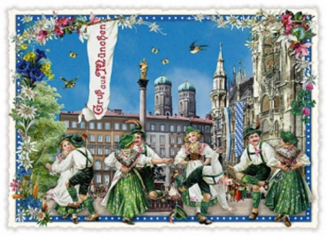 Edition Tausendschön 3D-Städte-Postkarte "Gruß aus München" PK808 Größe: 10,5x15 cm