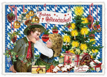 Edition Tausendschön 3D-Städte-Postkarte "Frohes Weihnachtsfest!", München, PK810 Größe: 10,5x15 cm