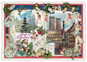 Edition Tausendschön 3D-Städte-Postkarte "Weihnachten in München" PK809 Größe: 10,5x15 cm
