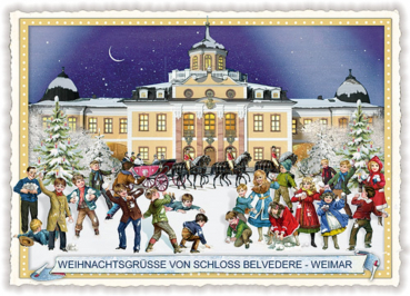 PK354 Weihnachtsgrüsse von Schloss Belvedere-Weimar Edition Tausendschön