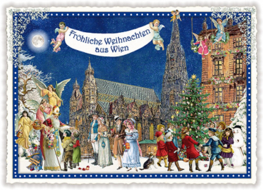 Edition Tausendschön  "Wien, Stephansdom Weihnachten",  PK473 Größe: 10,5x15 cm