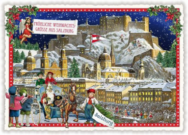 Weihnachtskarte aus Salzburg PK655 Edition Tausendschön