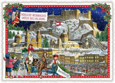 Edition Tausendschön  "Weihnachten Salzburg",  PK655 Größe: 10,5x15 cm
