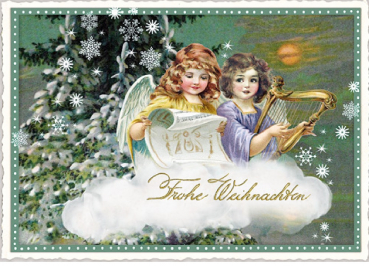 Edition Tausendschön "Frohe Weihnachten" , Engel PK514 Größe: 10,5x15 cm