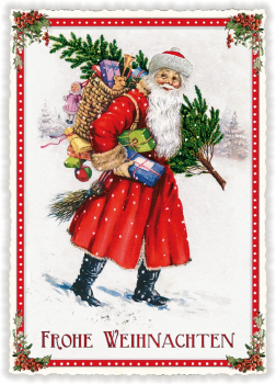 Edition Tausendschön "Frohe Weihnachten", Weihnachtsmann PK746 Größe: 10,5x15 cm