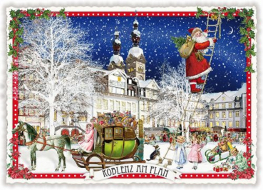 Edition Tausendschön  "Weihnachten Koblenz am Plan",  PK650 Größe: 10,5x15 cm