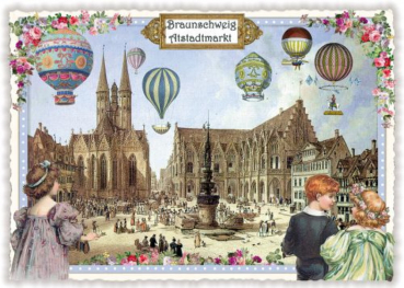 Edition Tausendschön "Braunschweig Altstadtmarkt" PK785 Postkarte Größe: 10,5x15 cm