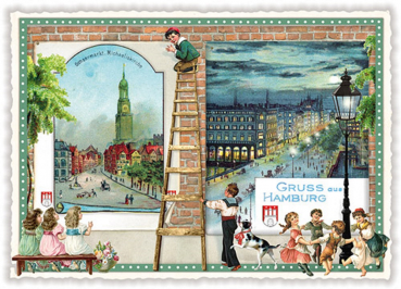 Edition Tausendschön "Gruss aus Hamburg" PK11 Postkarte Größe: 10,5x15 cm