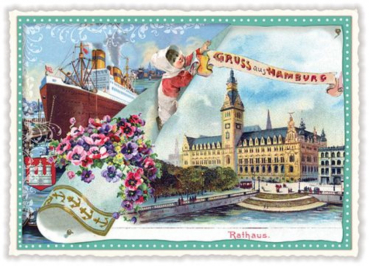 Edition Tausendschön "Gruss aus Hamburg" PK12 Postkarte Größe: 10,5x15 cm