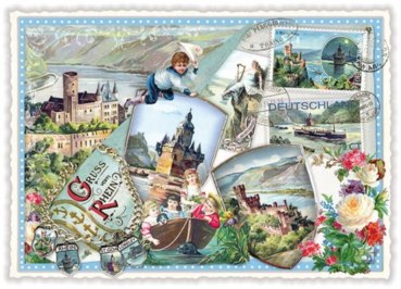 Edition Tausendschön "Gruss vom Rhein" PK07 Postkarte Größe: 10,5x15 cm