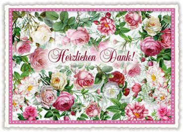 Edition Tausendschön "'Herzlichen Dank" PK254 Postkarte Größe: 10,5x15 cm