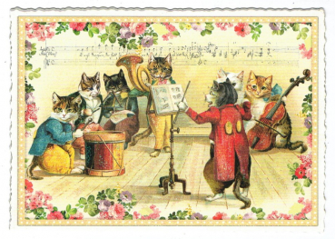 Edition Tausendschön "'Katzenkonzert" PK951 Postkarte Größe: 10,5x15 cm