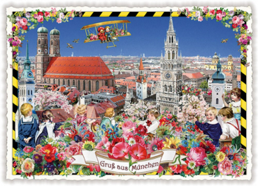 Edition Tausendschön "Gruß aus München" PK356 Postkarte Größe: 10,5x15 cm