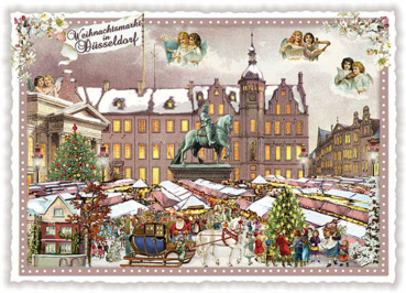 Edition Tausendschön "Weihnachtsmarkt in Düsseldorf" PK101 Postkarte Größe: 10,5x15 cm
