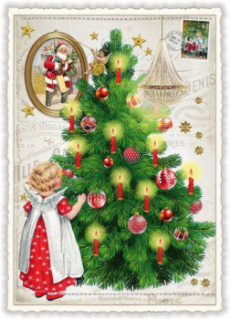 Edition Tausendschön "Weihnachtsbaum mit Engel" PK605 Größe: 10,5x15 cm