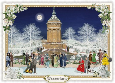 Edition Tausendschön "Weihnachten - Wasserturm, Mannheim" PK876 Größe: 10,5x15 cm