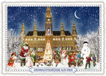 Edition Tausendschön "Weihnachten Rathaus  Wien" PK163 Größe: 10,5x15 cm