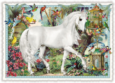 Edition Tausendschön "Weißes Pferd" PK495 Größe: 10,5x15 cm